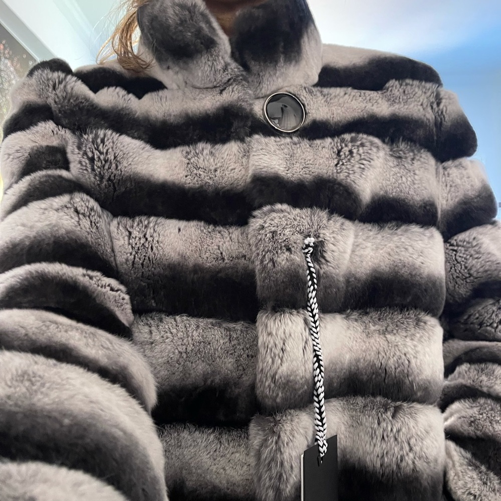 Real brand new fur coat! Size Small 100% REX fur